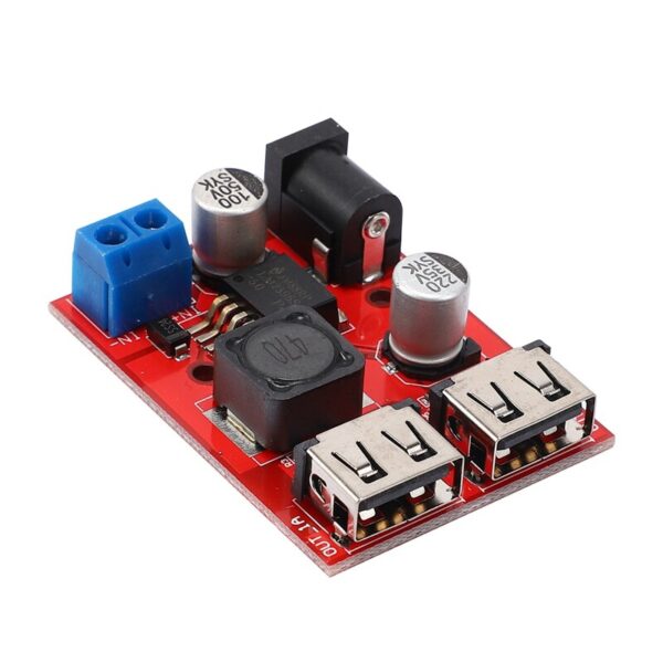 LM2596S Dual USB DC-DC 9V 12V 24V 36V to 5V 3A Step Down Buck Converter Board