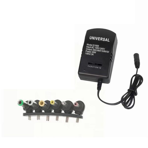 Adjustable Power Supply Multi Voltage Adapter AC 220V TO 12V DC 9V 6V 7V 5V 3V Converter Adapter Adjustable Plug 6 3A 30W